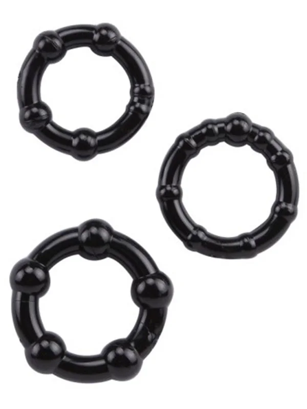 Stay Hard 3'lü Penis Halkası Siyah