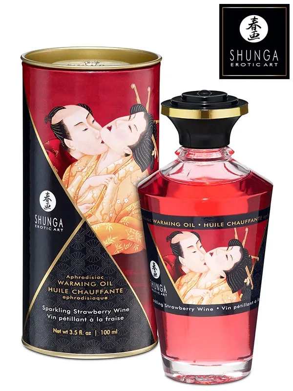 Shunga Warming Oil Sparkling Wine Şaraplı Sevişme Yağı 100 ml