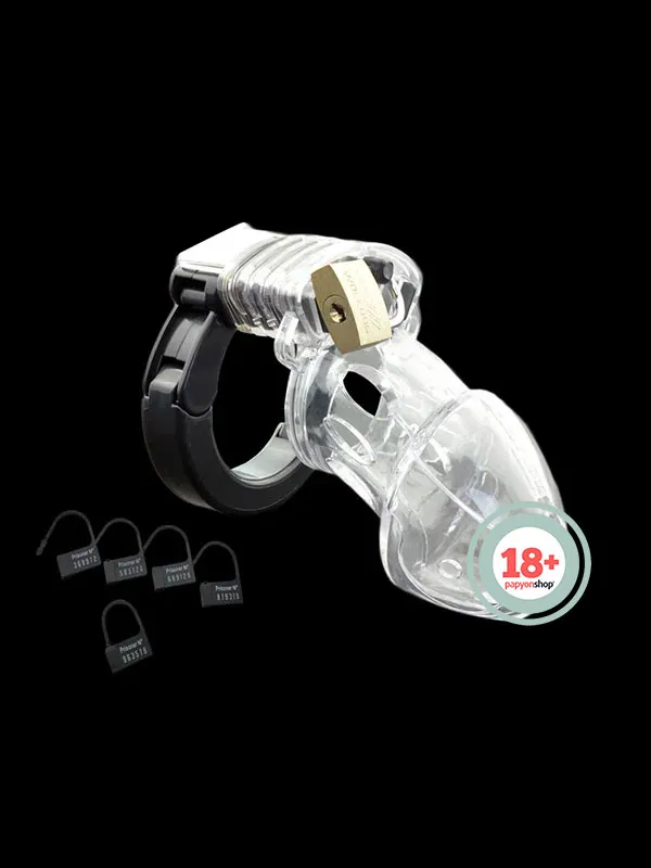 Transparan Chastity Cage Ayarlanabilir Penis Kilidi