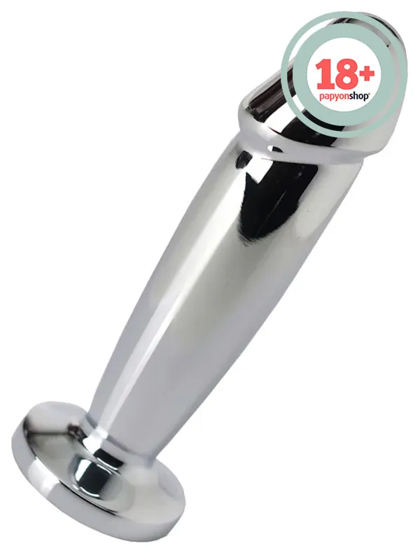 Şarjlı Titreşimli Çelik Anal Plug 12 cm