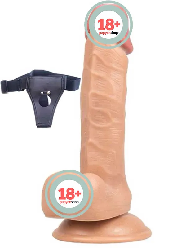 NOXXX İçi Dolu Belden Bağlamalı Realistik Penis 20 cm