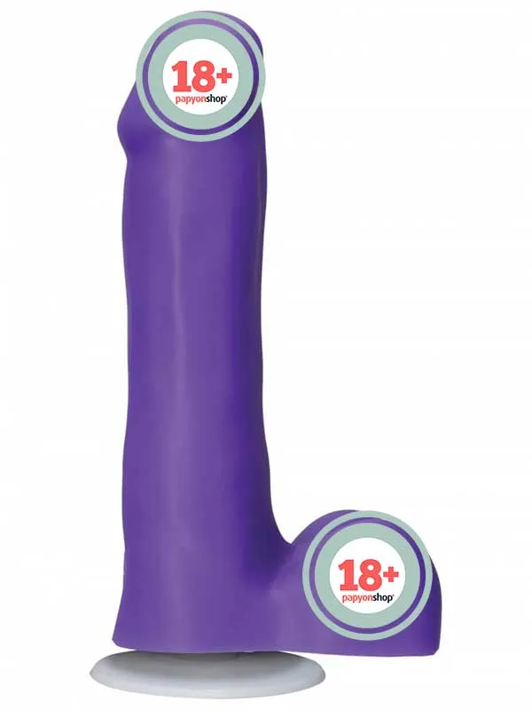 American Pop! Icon Slim 6" Vac-U-Lock Özellikli Realistik Dildo 16.5 cm Mor