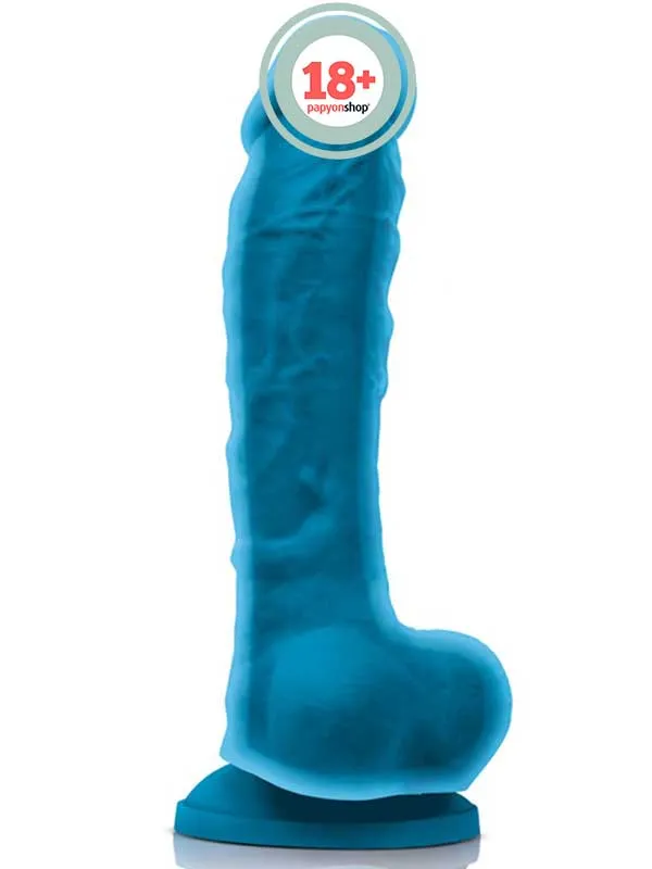 NS Novelties Colours Dual Density 8" Realistik Dildo 20 cm Mavi
