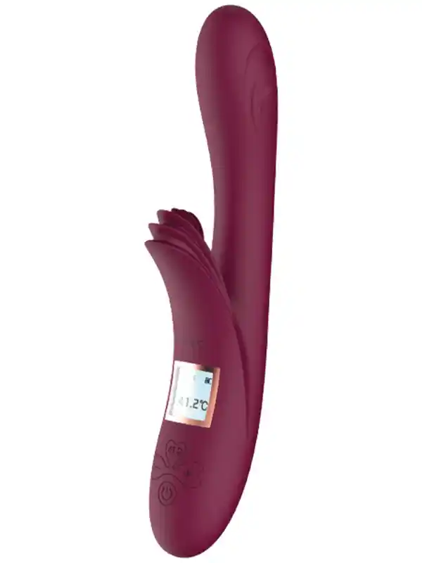 LCD Ekranlı Isıtmalı Şarjlı 10 Titreşim Modlu Lüks Vibratör 23 cm