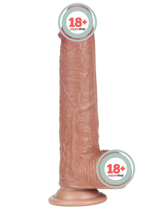 Real Skin 8" Çift Katmanlı Kayan Derili Gerçekçi Melez Penis 20 cm