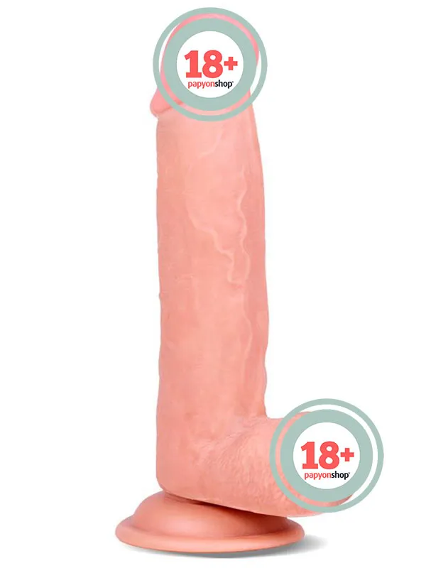 Real Skin 8" Çift Katmanlı Kayan Derili Gerçekçi Penis 20 cm