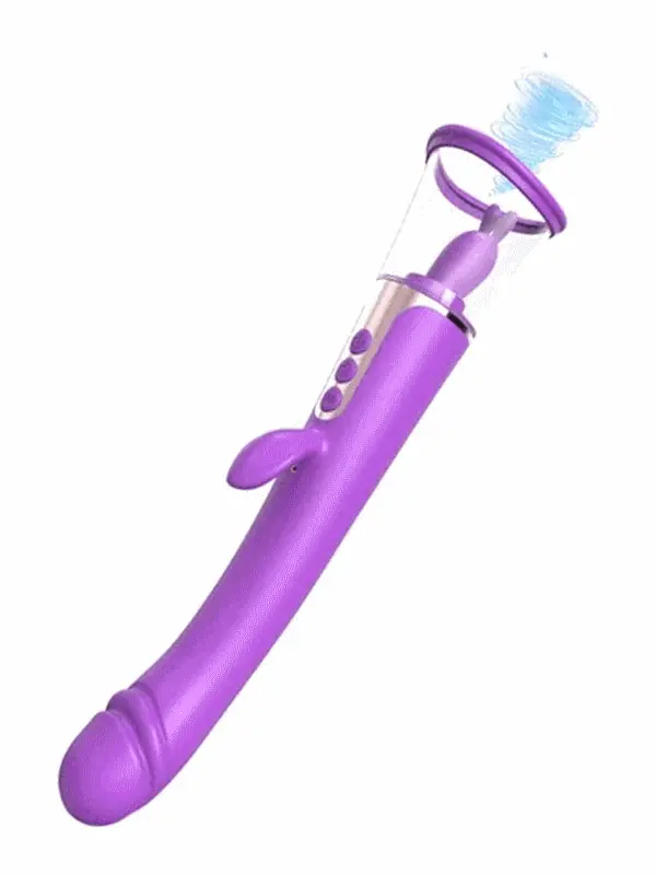 G Spot Klitoris Yalama ve Emme Özellikli 3 İşlevli Çift Taraflı Vibratör