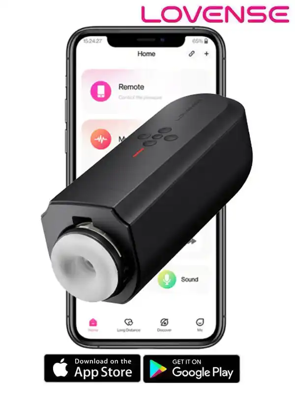Lovense Solace Telefon Kontrollü İleri Geri Hareketli Erkek Mastürbatör