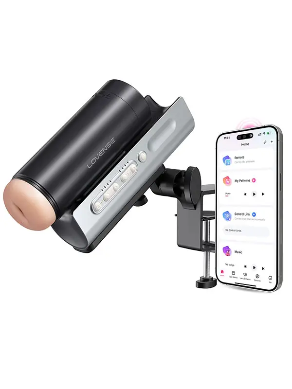 Lovense Solace Pro AI Destekli Telefon Kontrollü İleri Geri Hareketli Mastürbatör