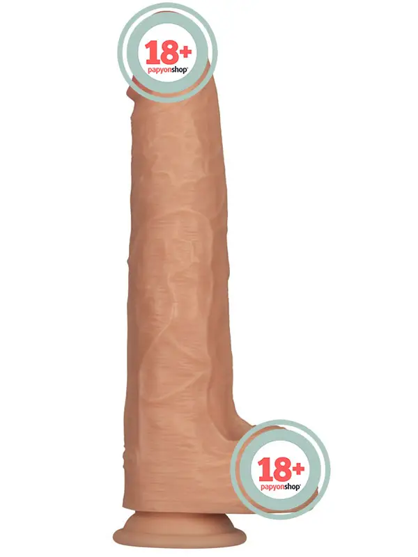 Lovetoy 11'' Vibrating Power Basics Cock Titreşimli Şarjlı Dildo 28cm