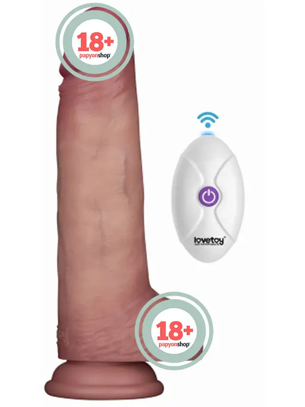 Lovetoy 8.5" Vibrating Sliding Skin Pro II Silicone Dong 21.5cm