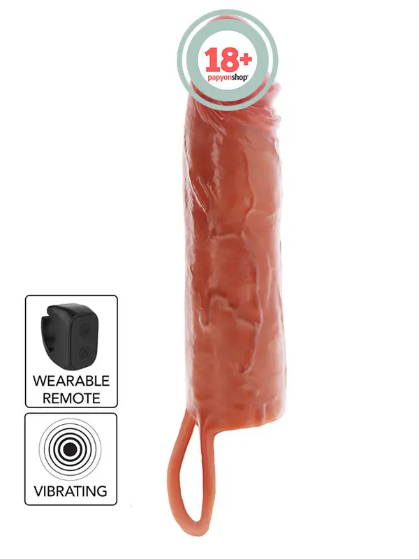 ToyJoy Hydrated Skin Silikon Titreşimli Gerçekçi Penis Kılıfı 20cm